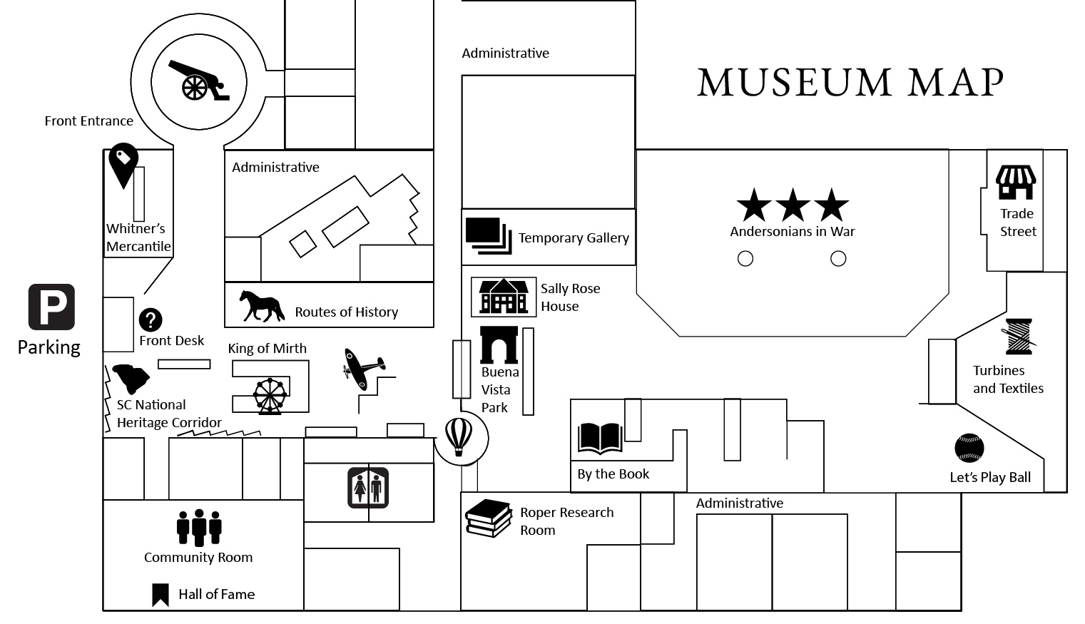 map of main gallery