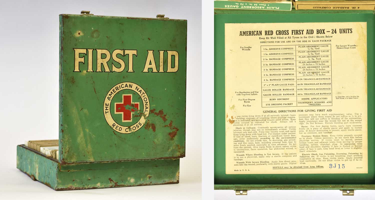 top and inside the first aid kit