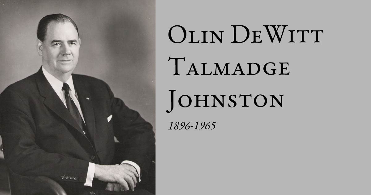 Olin DeWitt Talmadge Johnston  1896-1965