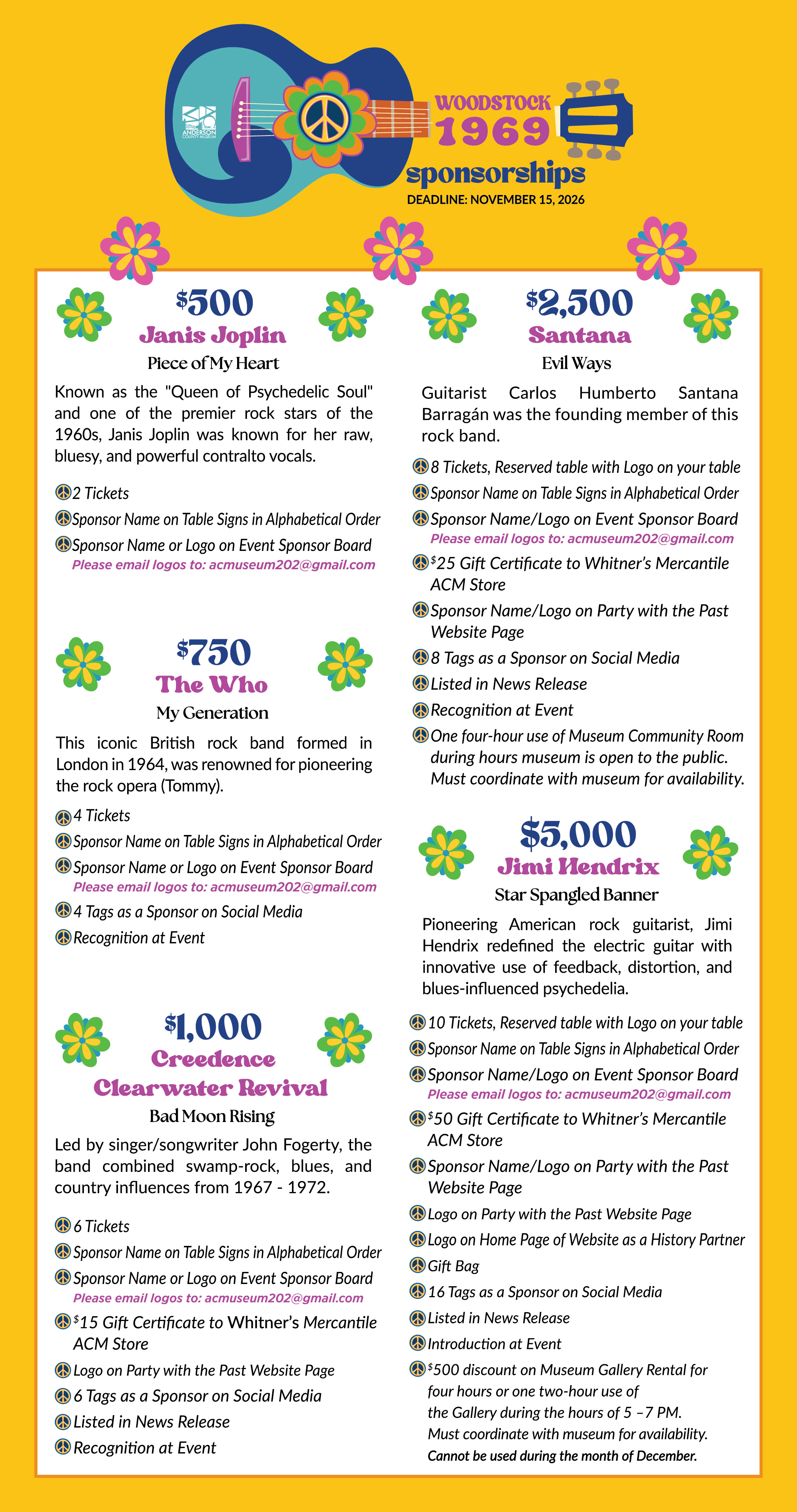 Party With The Past - Woodstock '69 Sponsorship