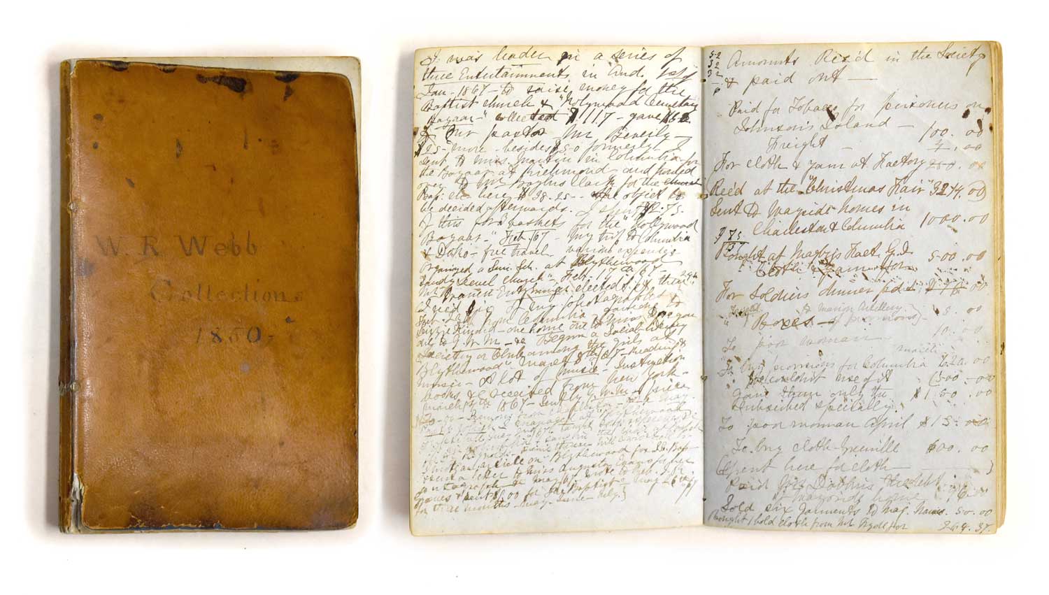 Handwritten journal and cover of journal