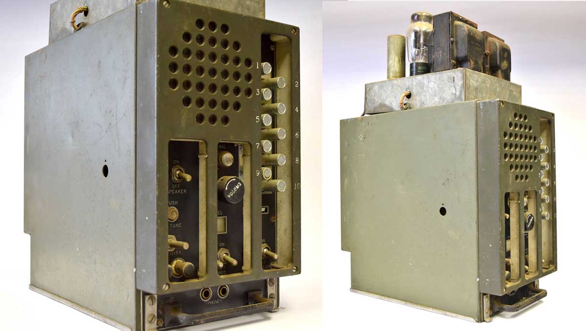 front and side of tank radio