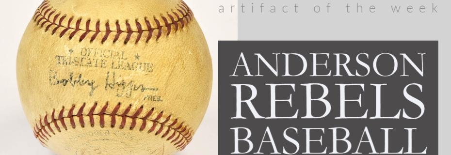 anderson rebels baseball shown from the front