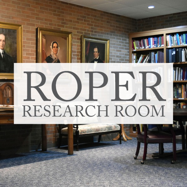 Roper research room portrait wall